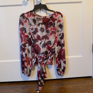Floral Blouse w/ tie detail